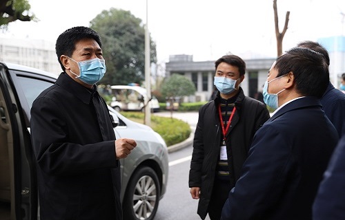 湖南省纪委书记傅奎调研三诺生物疫情防控